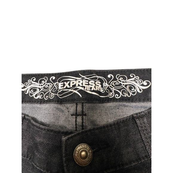 Y2K Express Stella Flare Dark Charcoal  Low Rise Jeans Size 6 - Picture 12 of 16